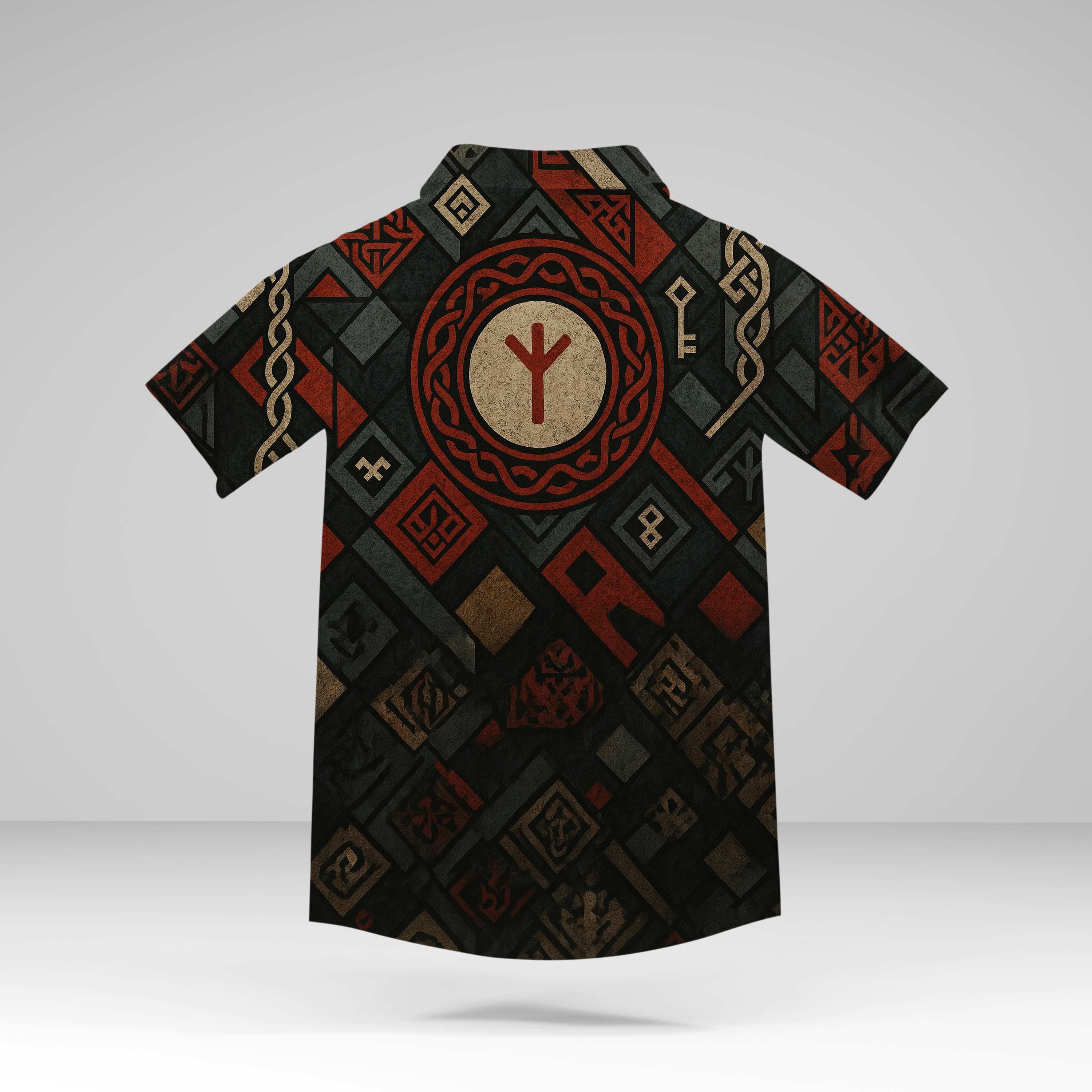 Short Sleeve Nordic Theme Shirt