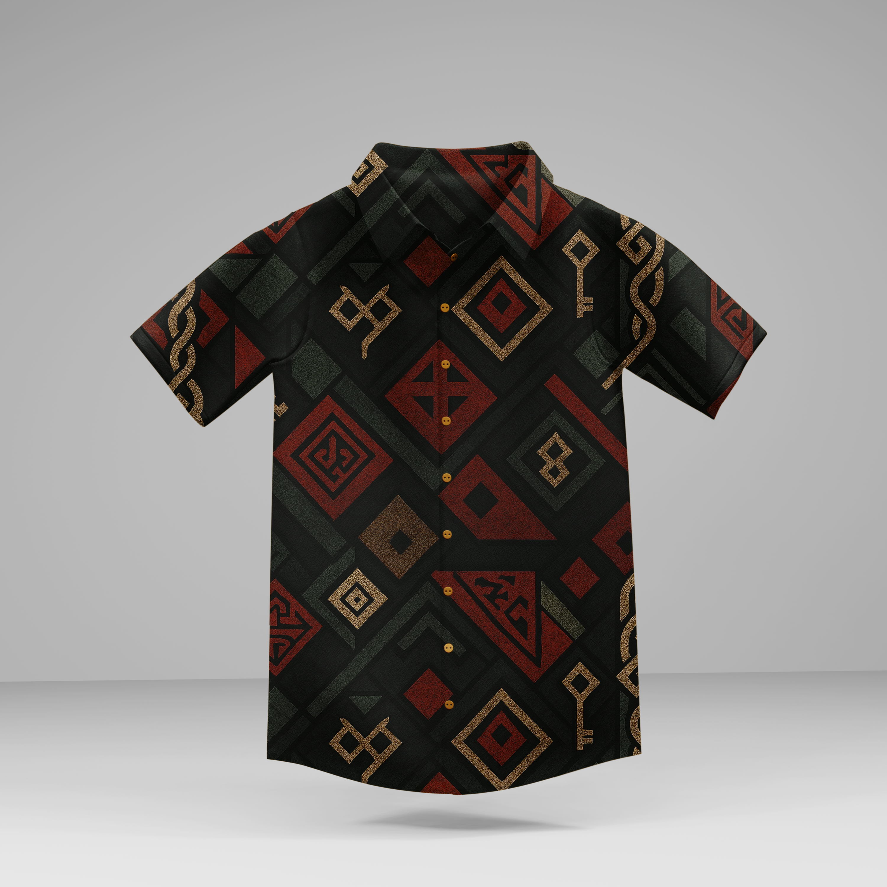 Short Sleeve Nordic Theme Shirt