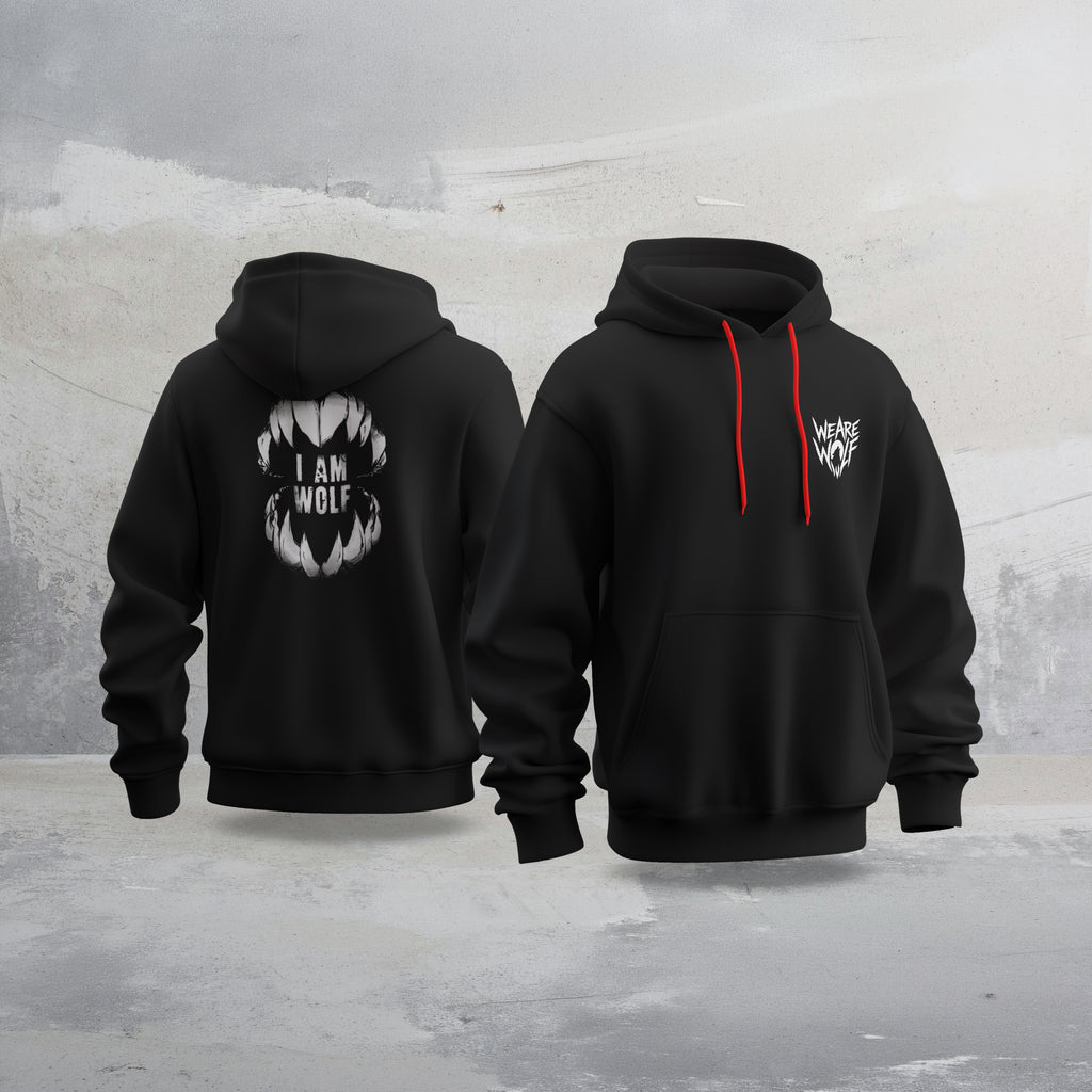 Wolf Coded Hoodie - Black
