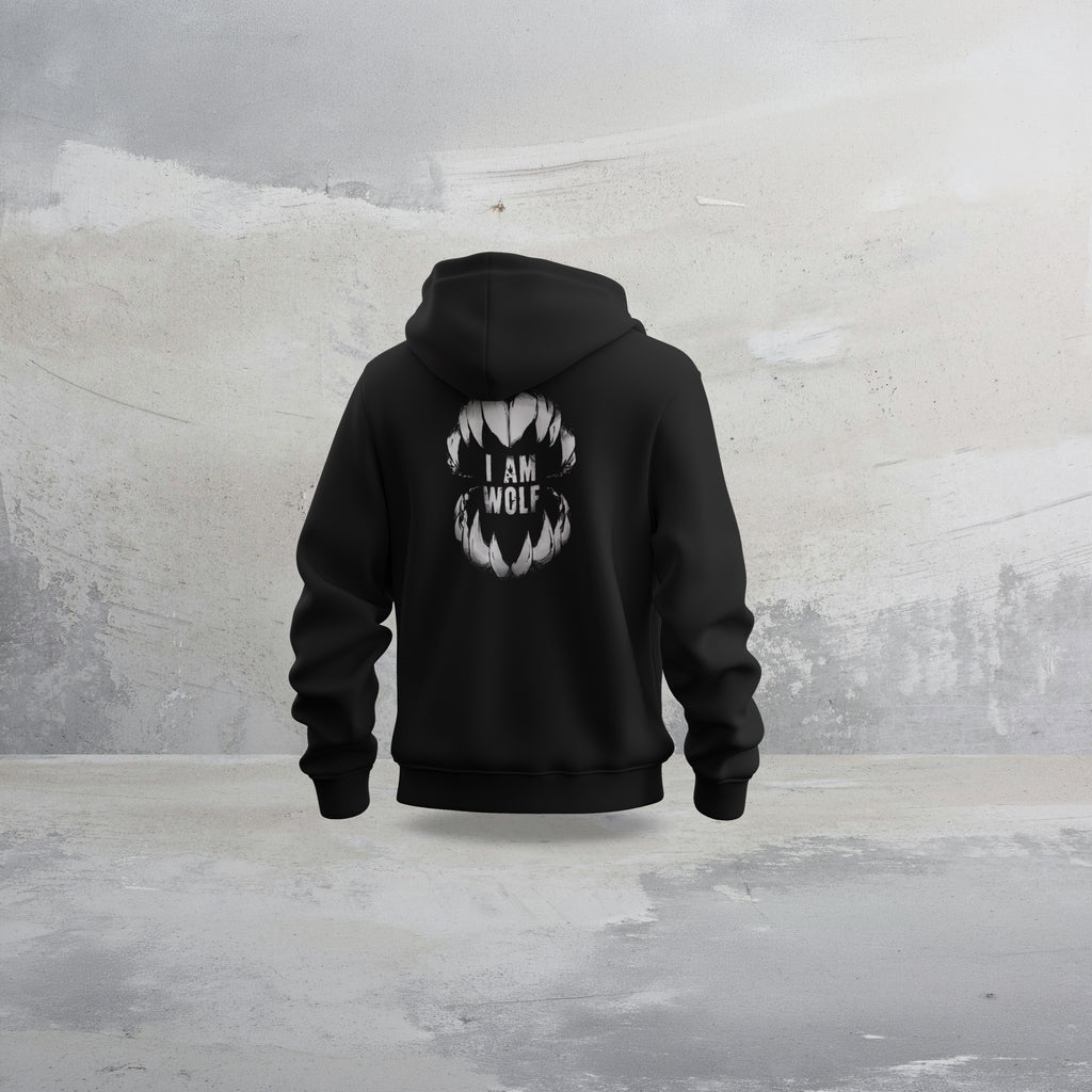 Wolf Coded Hoodie - Black