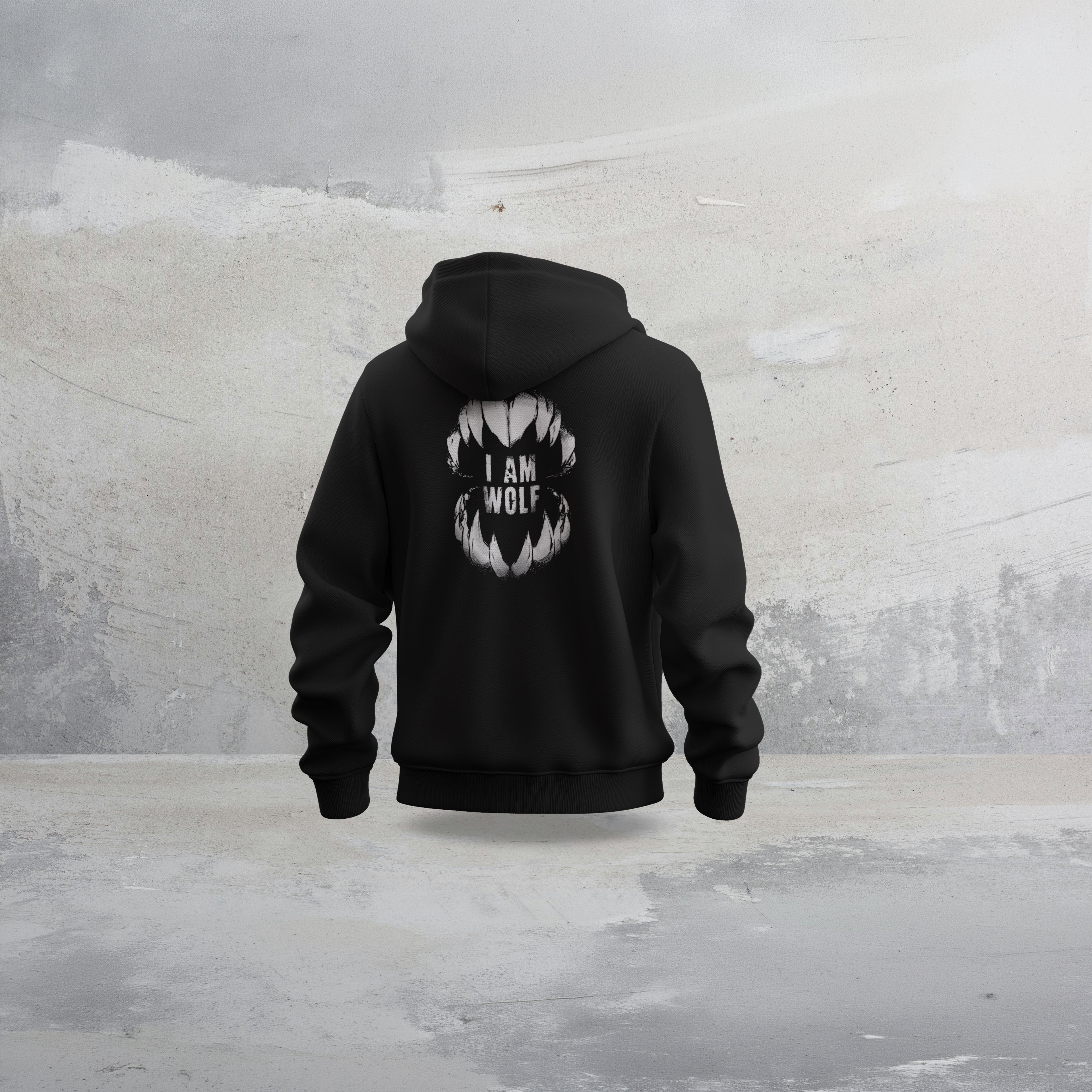 Wolf Coded Hoodie - Black