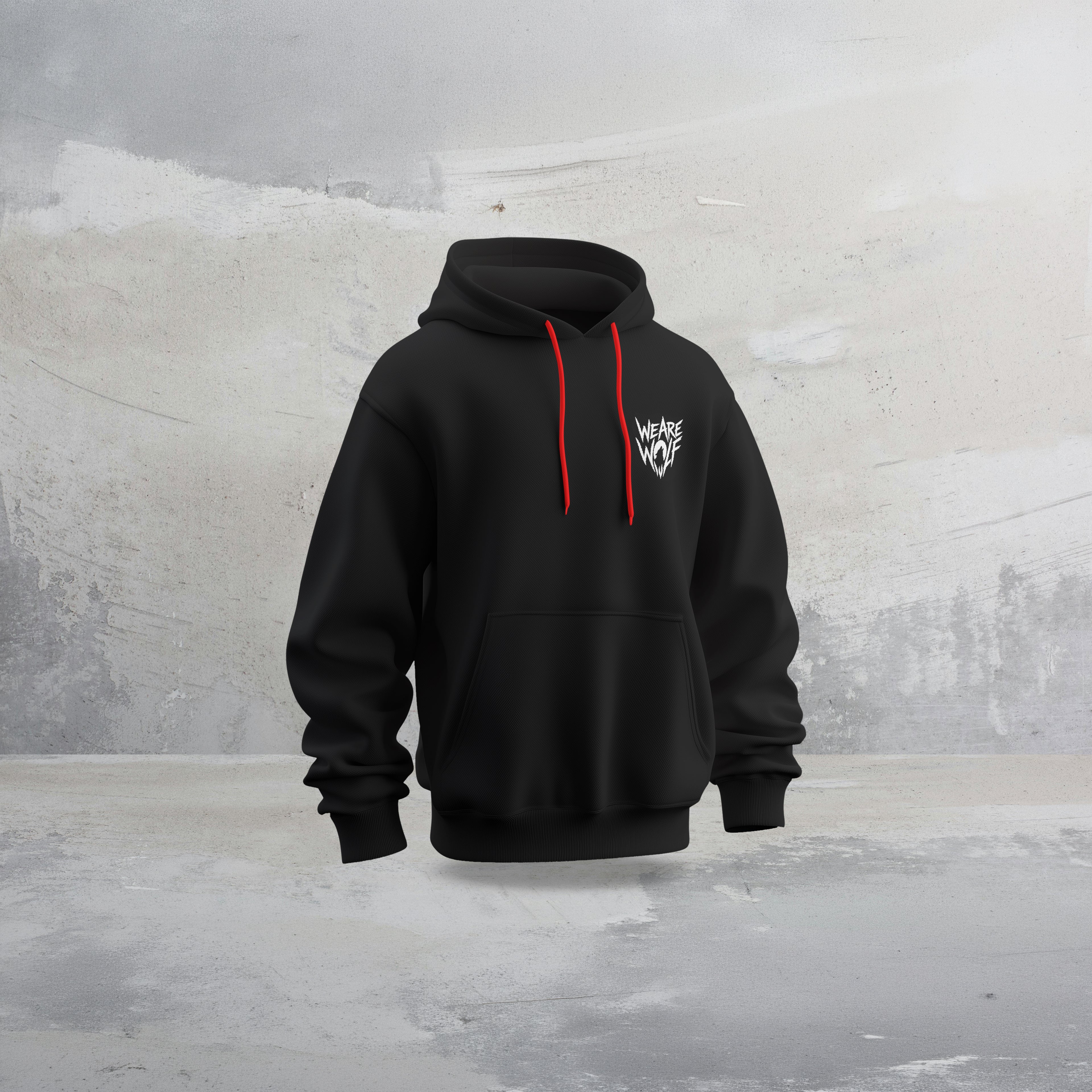 Wolf Coded Hoodie - Black