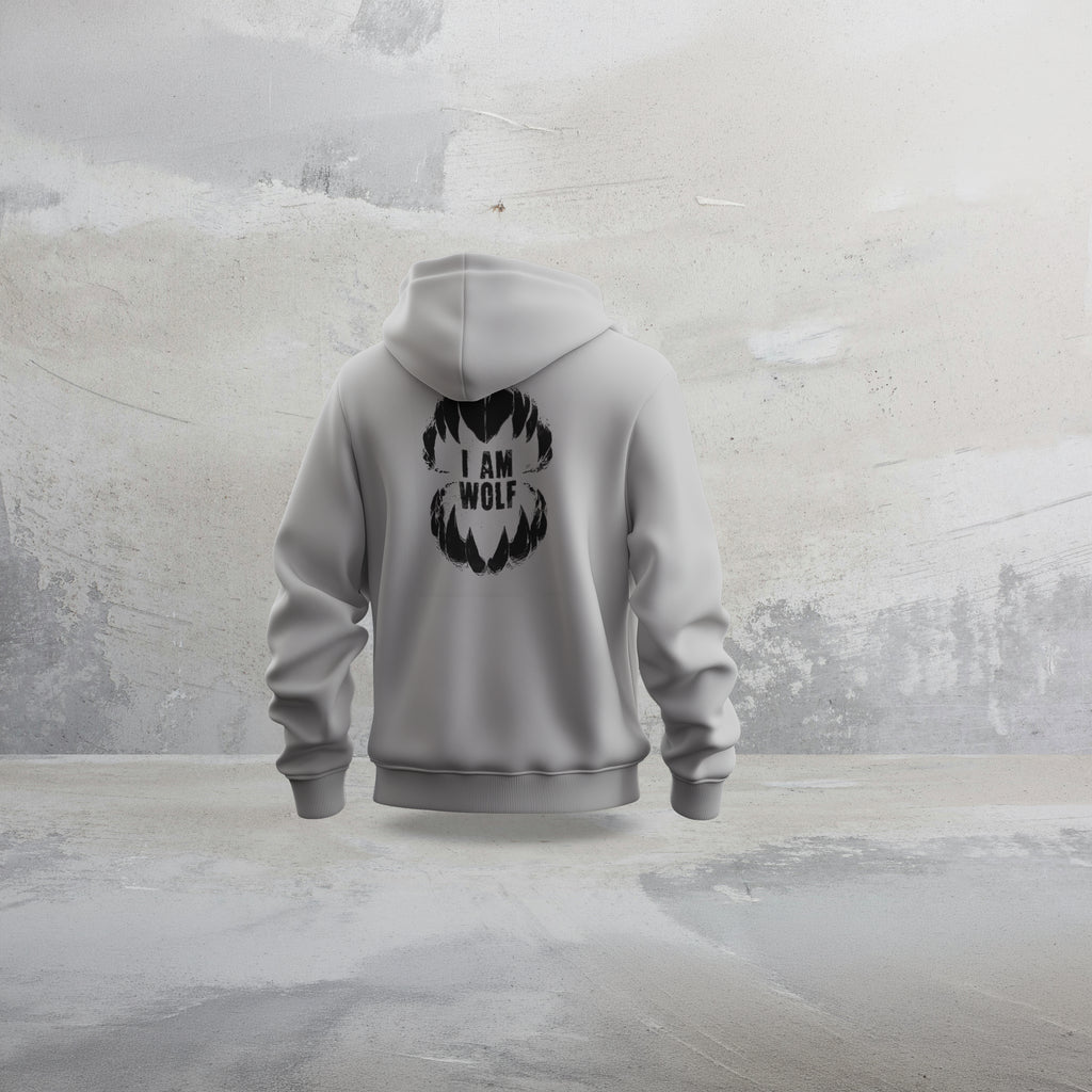 Wolf Coded Hoodie - Grey