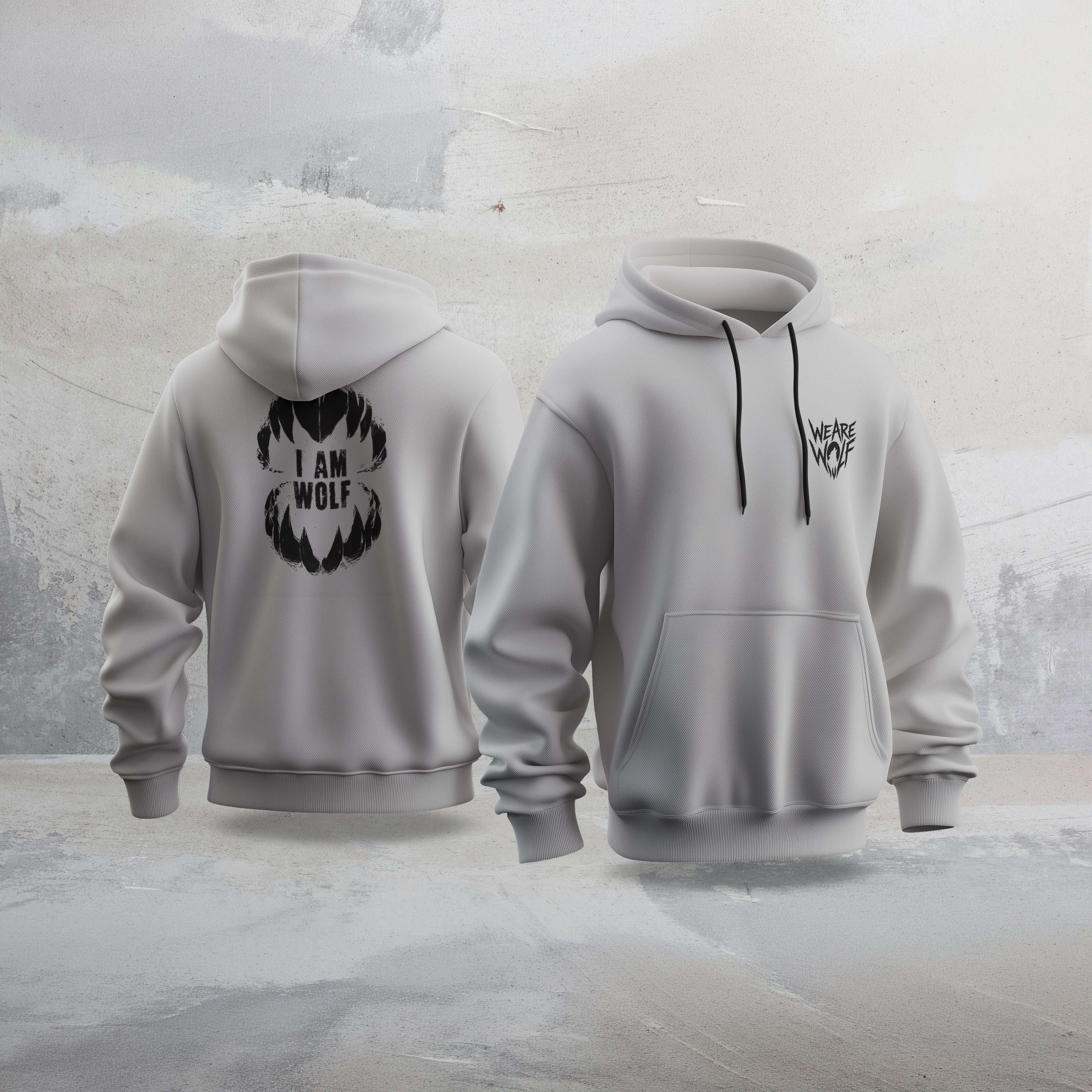 Wolf Coded Hoodie - Grey